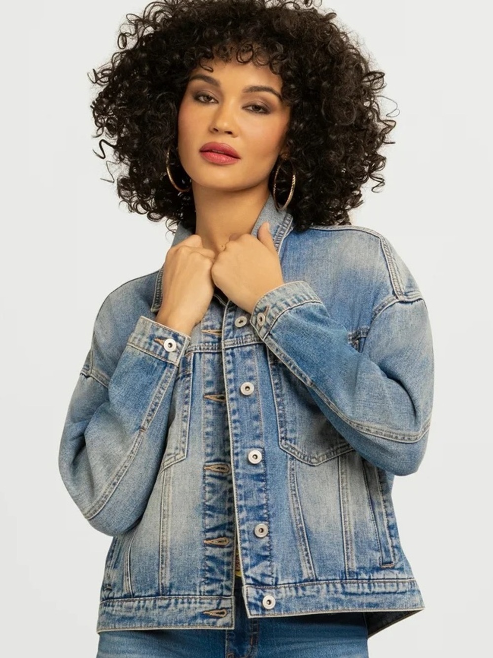 Jessica Simpson Light Blue Washed Denim Jacket